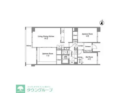 テレパレス西千葉(3LDK/5階)の間取り写真