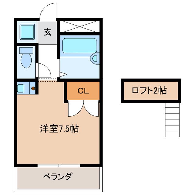 フローレス雨屋(ワンルーム/3階)の間取り写真