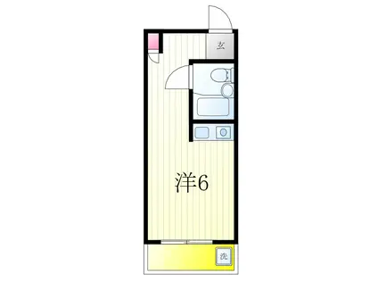 シティパル高田(ワンルーム/6階)の間取り写真