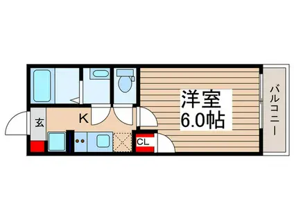 ノワール川越砂新田(1K/3階)の間取り写真
