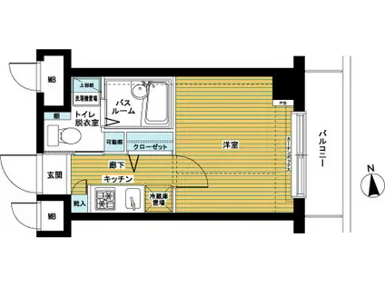 トーシンフェニックス桜上水弐番館(1K/2階)の間取り写真