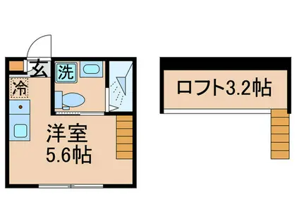 SKフェリス金町(ワンルーム/1階)の間取り写真