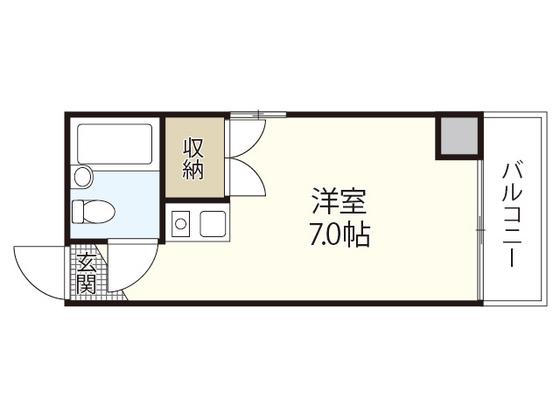 サンシャイン舟入本町(ワンルーム/4階)の間取り写真
