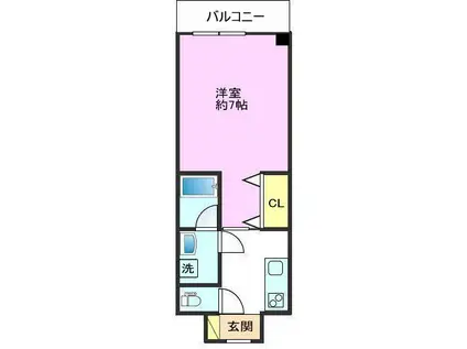 シック朝霞(1K/3階)の間取り写真