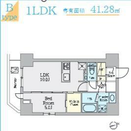 クレストコート上野(1LDK/8階)の間取り写真