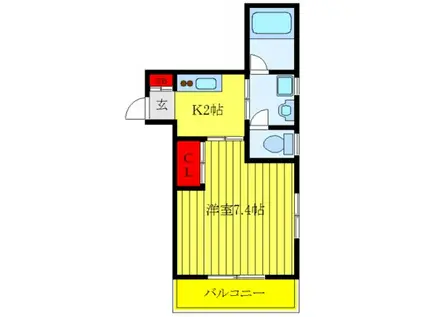 フェアリーコート日暮里(1K/4階)の間取り写真