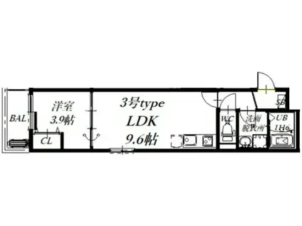 D PORTA ANNEX(1LDK/1階)の間取り写真