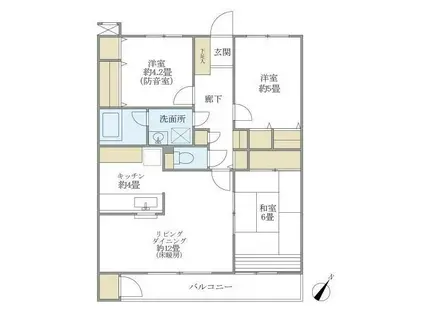 経堂ヒルズ(3LDK/2階)の間取り写真