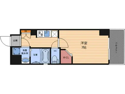 J-BRIGHT UMEDA KITA(1K/8階)の間取り写真