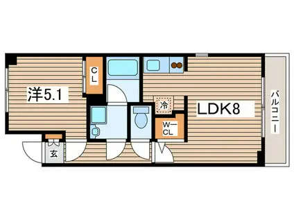 FELICE SAKUMA(1LDK/1階)の間取り写真
