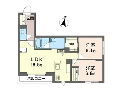 モハ セレーノ(2LDK/2階)の間取り写真
