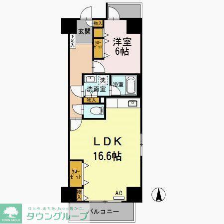 第2エコーピア(1LDK/3階)の間取り写真