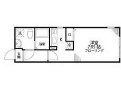 モデュロール茗荷谷(1K/3階)の間取り写真