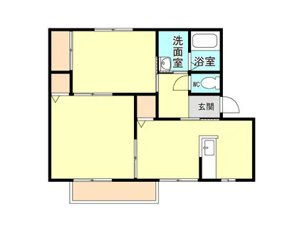 ハートフルハイツ(2LDK/2階)の間取り写真