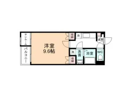 メゾンK&M X(1K/2階)の間取り写真