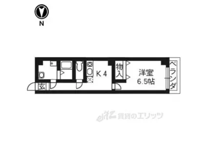 サンシャイン烏丸(1DK/3階)の間取り写真