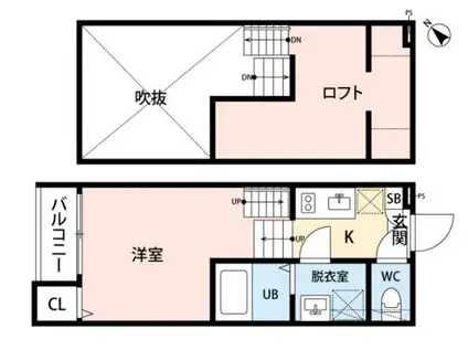 RAISE箱崎(1K/2階)の間取り写真