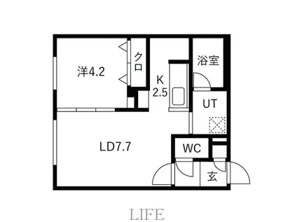 EEL新札幌(1LDK/3階)の間取り写真