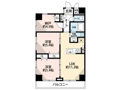 鶴見ダイカンプラザ(2SLDK/3階)の間取り写真