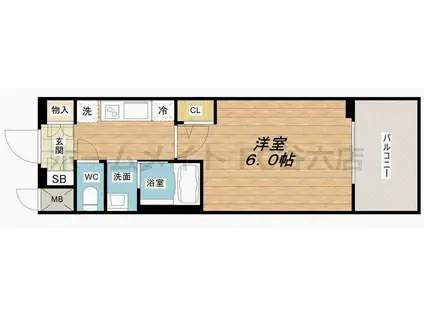 エステムコート新大阪VIIIニスタ(1K/7階)の間取り写真