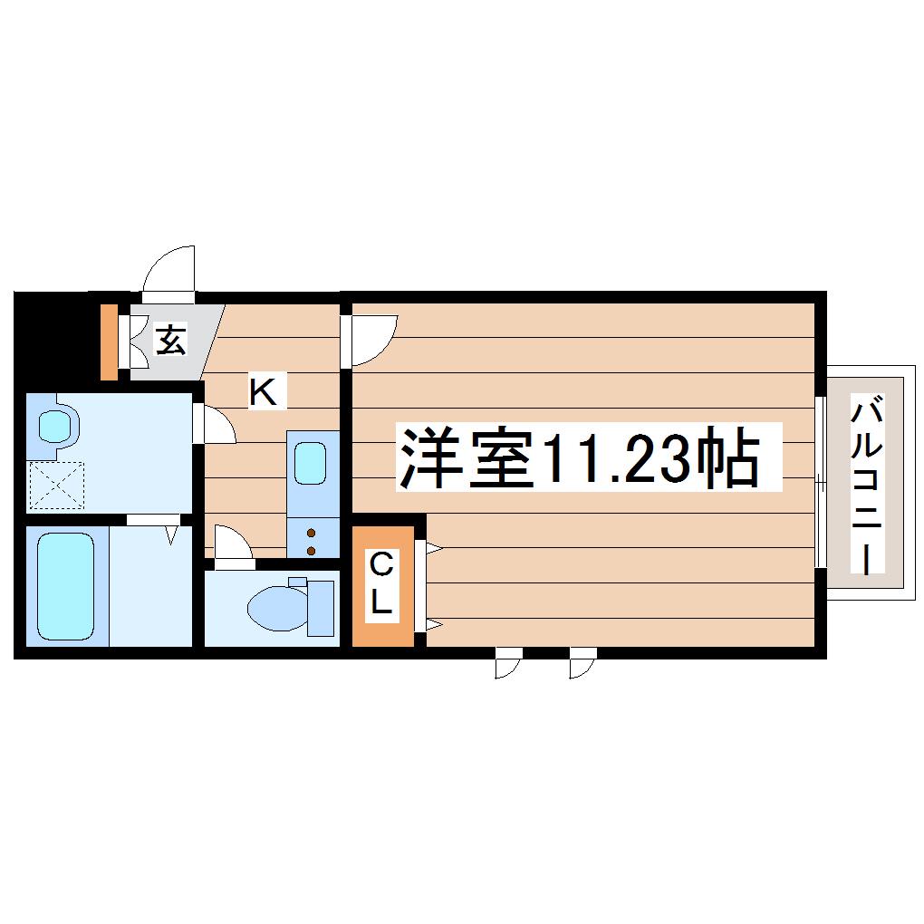 パークフォレスト黒松(1K/2階)の間取り写真