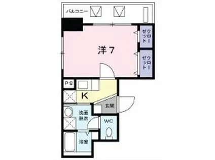 ピアセンティーナ(1K/7階)の間取り写真