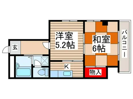 プレミア南流山(2K/2階)の間取り写真