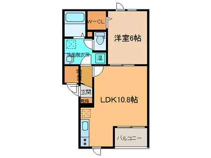 ハピネス132(1LDK/1階)の間取り写真