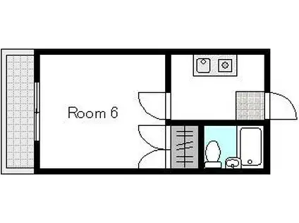 AVION901(1K/4階)の間取り写真