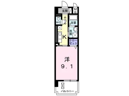 いろは大翔舘(1K/6階)の間取り写真