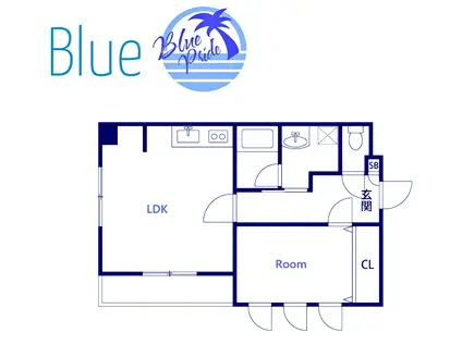 コリーナ横浜(1LDK/2階)の間取り写真