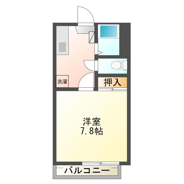 コーポファミール(1K/1階)の間取り写真
