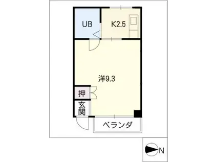マンション小森(1K/1階)の間取り写真