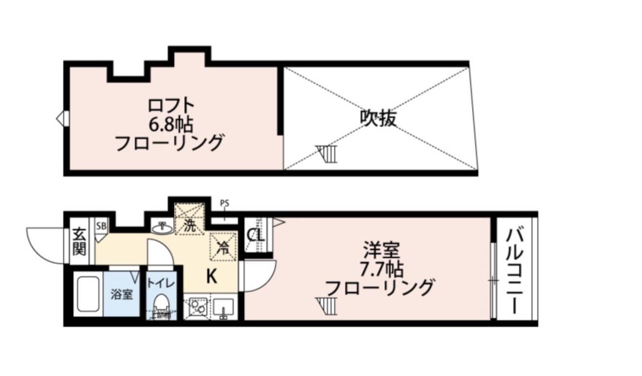 グランクオール板橋本町(1K/3階)の間取り写真