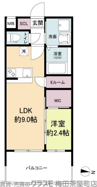 セレニテ天六リアン(1LDK/5階)の間取り写真