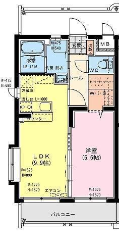 グラン ソレイユ I(1LDK/3階)の間取り写真