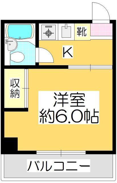 サンシャインプラザ(1K/4階)の間取り写真
