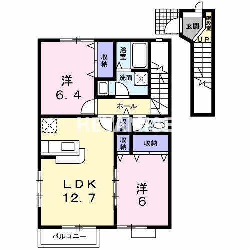 プレシャス(2LDK/2階)の間取り写真