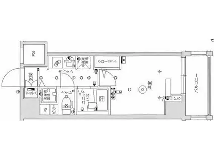 スカイコート大森壱番館(1K/2階)の間取り写真