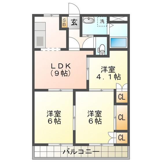 ACURO HILLS(3LDK/1階)の間取り写真