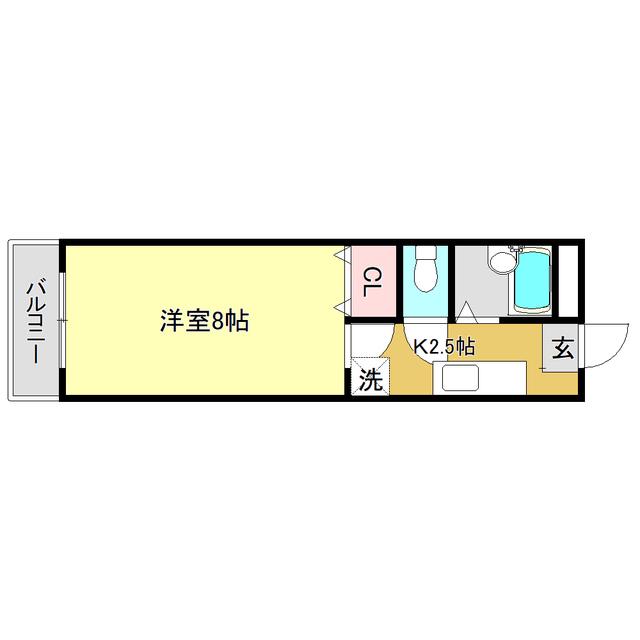 MKマンション(1K/2階)の間取り写真