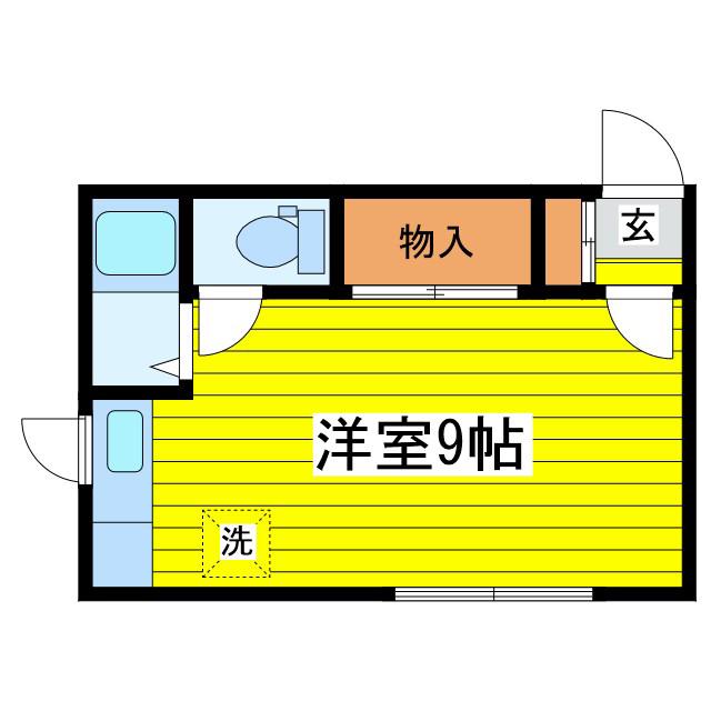 マクセル本町(ワンルーム/3階)の間取り写真