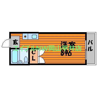 アルフィーネ清水(1K/1階)の間取り写真