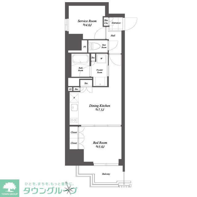 THE GATEHOUSE浅草雷門(1SLDK/2階)の間取り写真