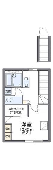レオパレスイシハラII(1K/2階)の間取り写真