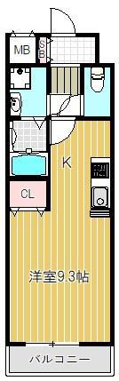 エクセレント上新20(ワンルーム/3階)の間取り写真