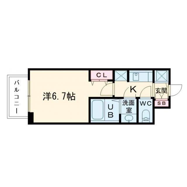 S-RESIDENCE都島LUX(1K/10階)の間取り写真