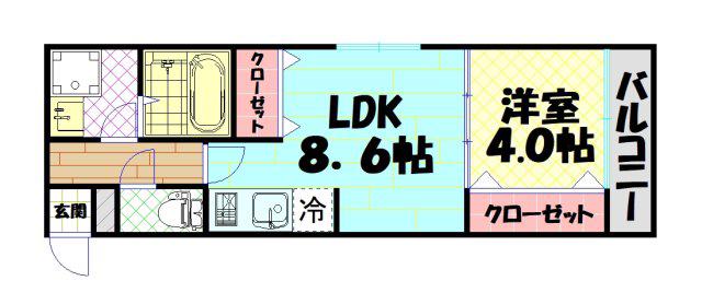 アート大正(1LDK/3階)の間取り写真