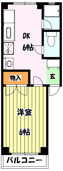 パークハイツ清水(1DK/3階)の間取り写真