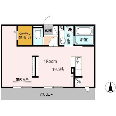 サンブリッジI番館(1LDK/2階)の間取り写真